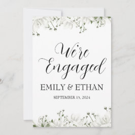 Estamos noivos cartões de anúncio de noivado