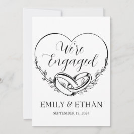 Estamos noivos cartões de anúncio de noivado