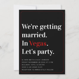 Estamos nos Casando Convite de Casamento em Vegas
