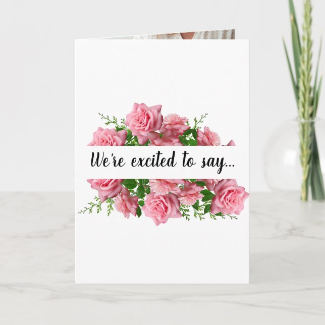 Estamos recebendo um cartão de aviso de gravidez (Frente)