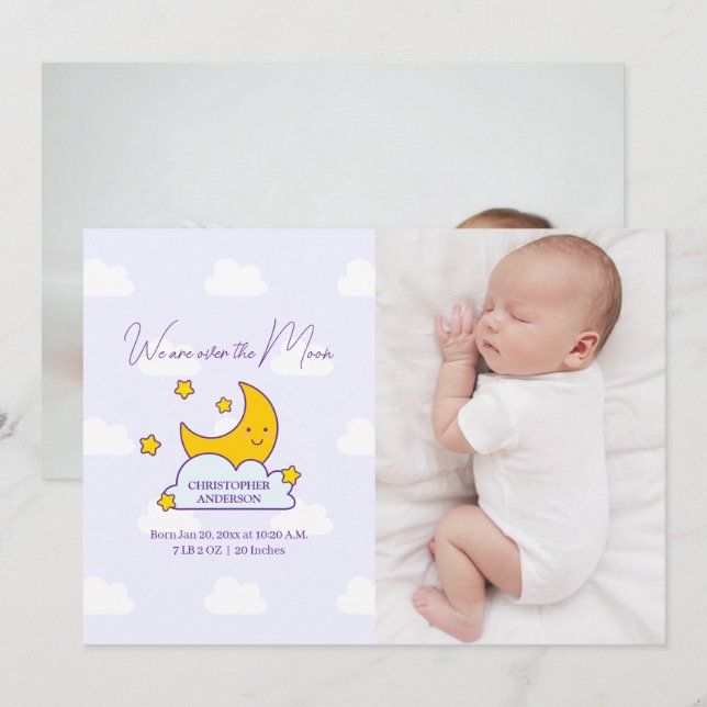 Estamos Sobre O Anúncio De Nascimento Da Lua 2 Fot (Frente/Verso)
