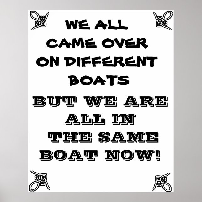 ESTAMOS TODOS NO MESMO BARCO POSTER (Frente)
