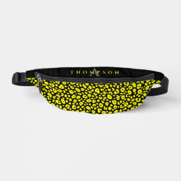 Estampa Animal de Leopardo Preto e Amarelo na Moda