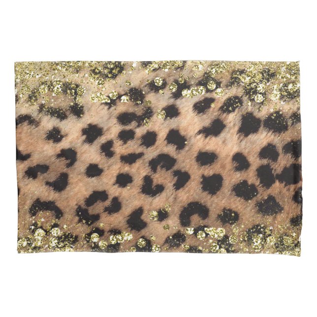 Estampa Animal Leopardo Guepardo Brilho Dourado Mo (Frente)