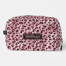 Estampa Animal Leopardo Rosa Com Folha Falsa E Nom
