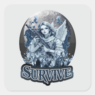 Estampa Anjo – Cyberpunk Guardian Angel - Adesivo