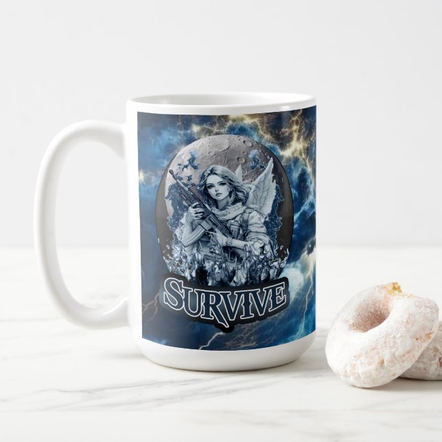 Estampa Anjo – Cyberpunk Guardian Angel - Caneca (Com Donut)