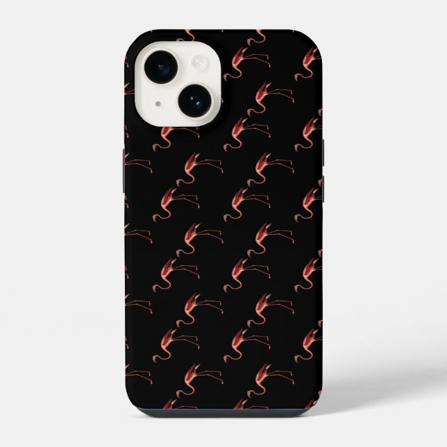 estampa de flamingo preta (Verso)