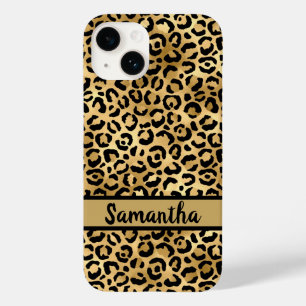Estampa de leopardo onça preta dourada