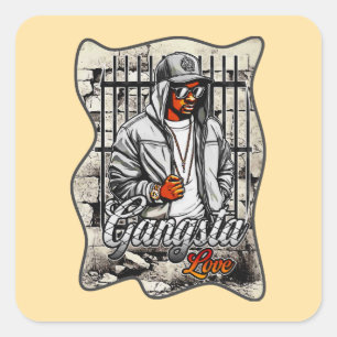 Estampa Hip Hop - Gangsta Love - Adesivo
