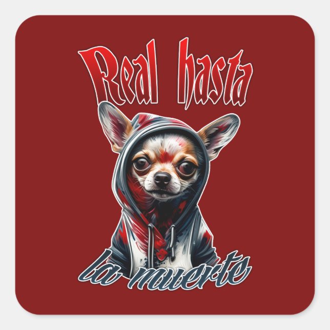 Estampa Hip Hop - Real Hasta La Muerte - Adesivo (Frente)