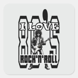 Estampa Rock - I Love 80s Rock’n’Roll – Adesivo