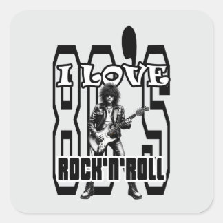Estampa Rock - I Love 80s Rock’n’Roll – Adesivo