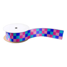 Estampa Xadrez Rosa e Azul