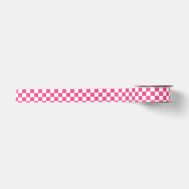 Estampa Xadrez Rosa e Branco