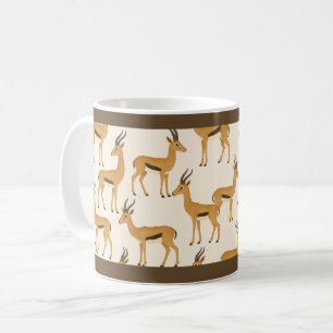 "ESTAMPADO DE GAZELA" - CANECA DE CAFÉ DE 11 OZ.