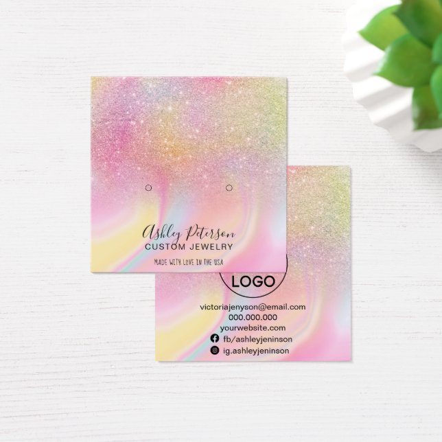 Estampas de arco-íris com brilho (Mesa)