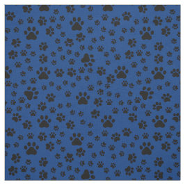 Estampas pretas no Tecido azul real