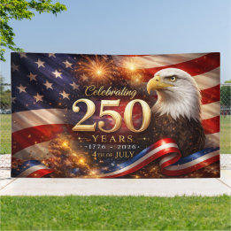 Estandarte de Aniversário de 250 anos Patriótico