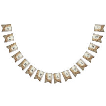 Estandarte de Bandeira Dourada Ornamentada