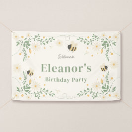 Estandarte de Boas-Vindas de Aniversário Abelhas M