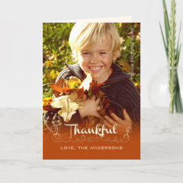 Estando grato. Cartão com fotos Personalizado de A