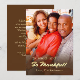 Estando grato. Cartão com fotos Personalizado de A