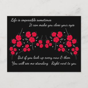 Estar ao seu lado do cartão postal de encorajament