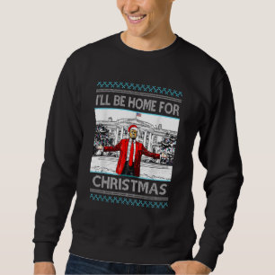 Estarei em Casa no Natal Camisas de Natal do Papai