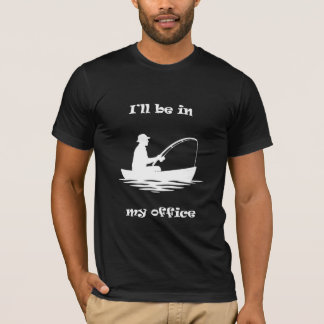 Estarei no Meu Escritório Camiseta Divertida de Pe