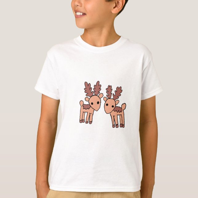 Estas Camisetas Super Simples de Cervo para Crianç (Frente)