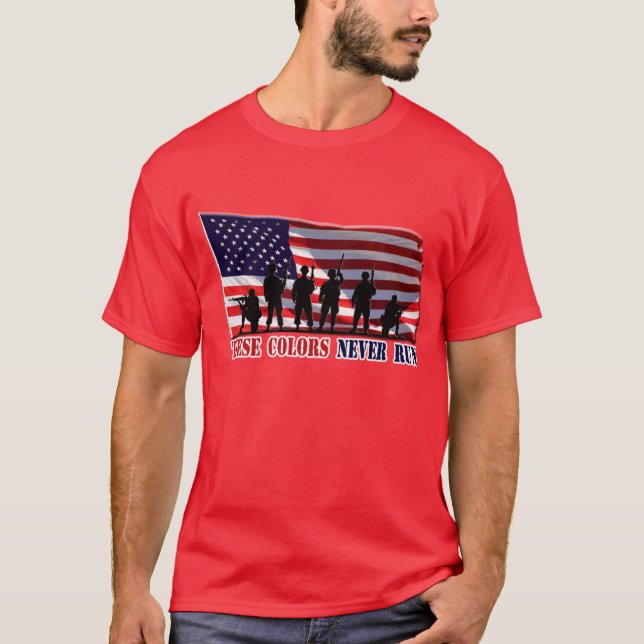 Estas cores nunca funcionam o t-shirt (vermelho) (Frente)