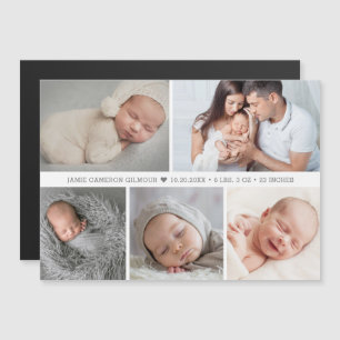 Estatísticas de Nascimento da Colagem de Fotos do 