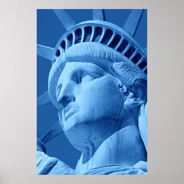 Estátua Azul de Liberty Poster (Frente)