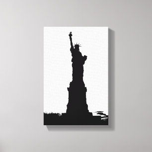 Estátua da Canvas de Liberty Silhouette