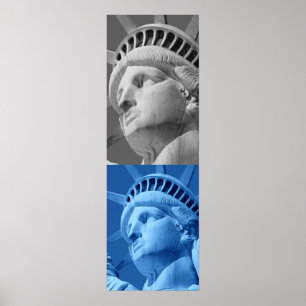 Estátua da Cinza Pop da Poster da Liberdade Azul