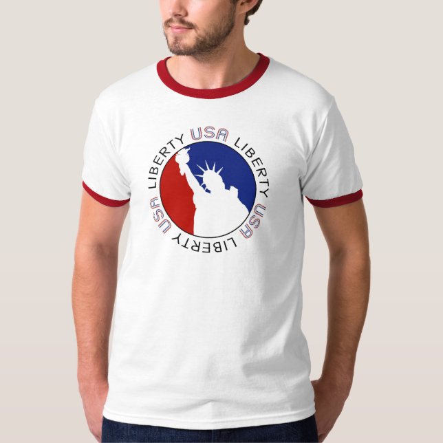 Estátua da liberdade 4o do t-shirt de julho (Frente)