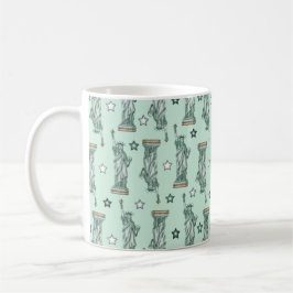 Estátua da Liberdade - Caneca de Café com Estrelas