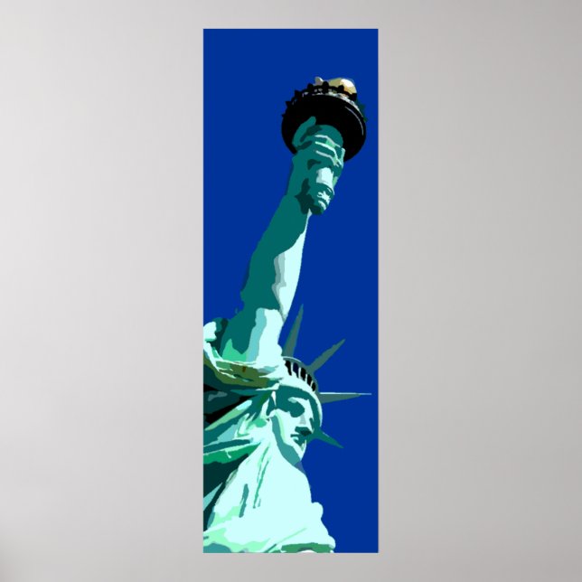 Estátua da Liberdade e Poster do Céu Azul (Frente)
