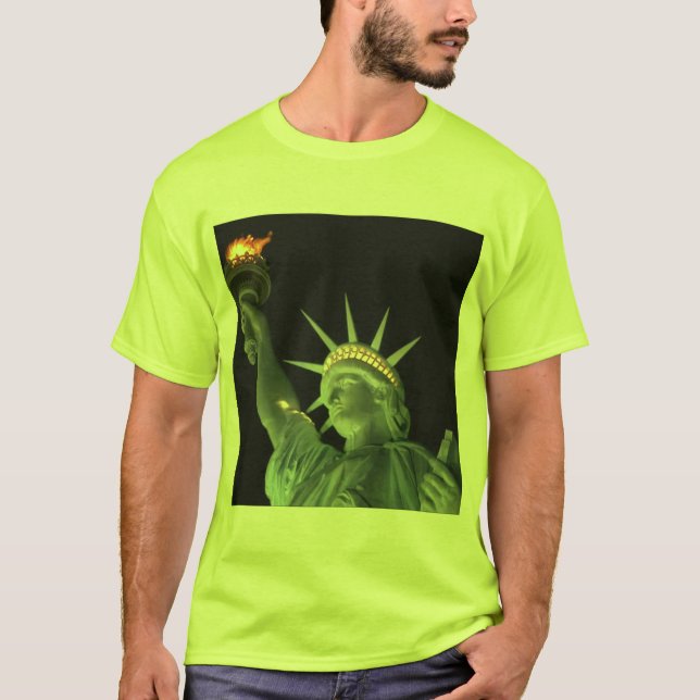 Estátua da Liberdade em Camiseta de Segurança (Frente)