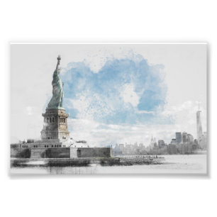 Estátua da Liberdade Manhattan - Impressão de Foto