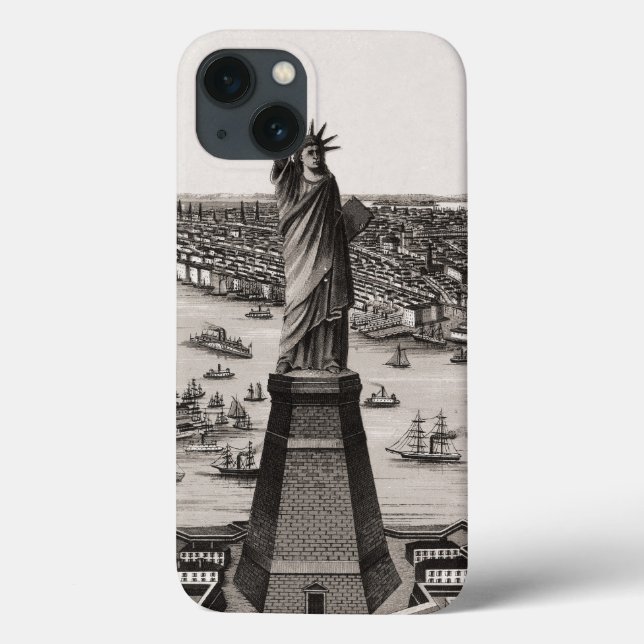 Estátua Da Liberdade No Porto De Nova Iorque (Verso)