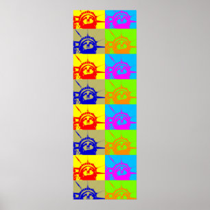 Estátua da Liberdade Quatro Pop de Arte Impressão