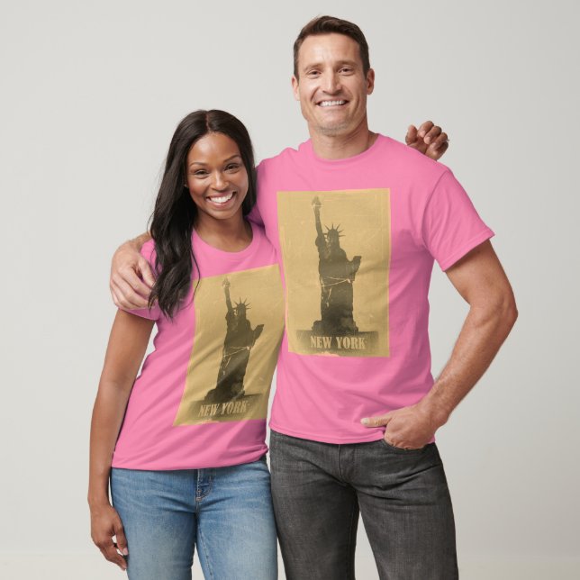 Estátua da Liberdade Vintage T-Shirt (Unissex)