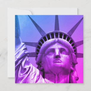 Estátua de Arte Pop Azul da Liberdade em Nova Iorq