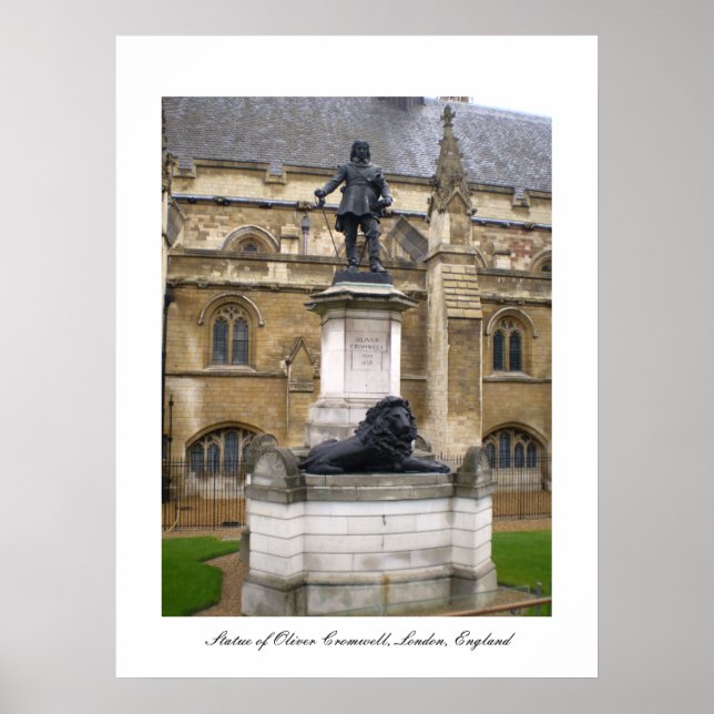 Estátua de Oliver Cromwell poster (Frente)
