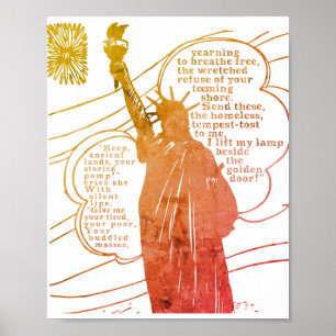 Estátua do poema da liberdade poster