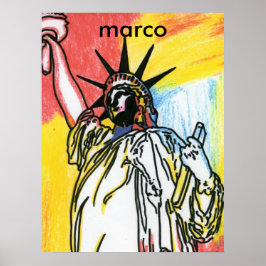 Estátua dos impressões da Poster da Liberdade