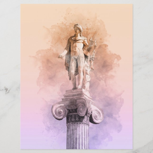 Estátua Grego Clássica Apolo - Inspirada em Marble (Frente)