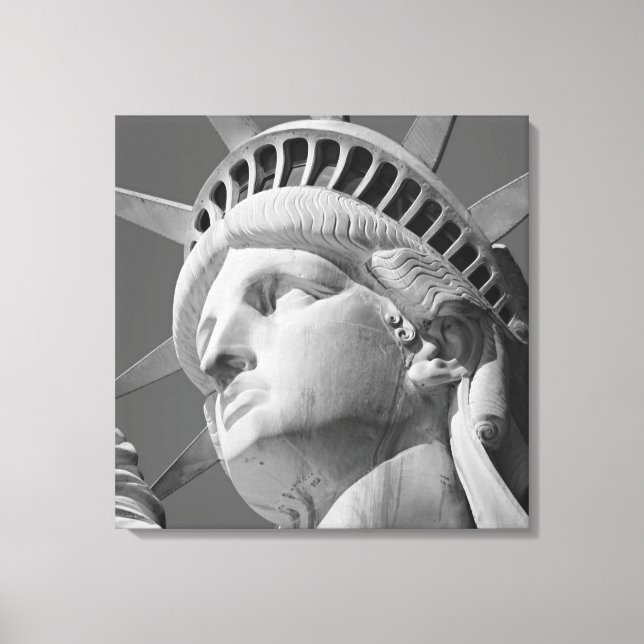 Estátua Negra e Branca da Canvas da Liberdade (Frente)
